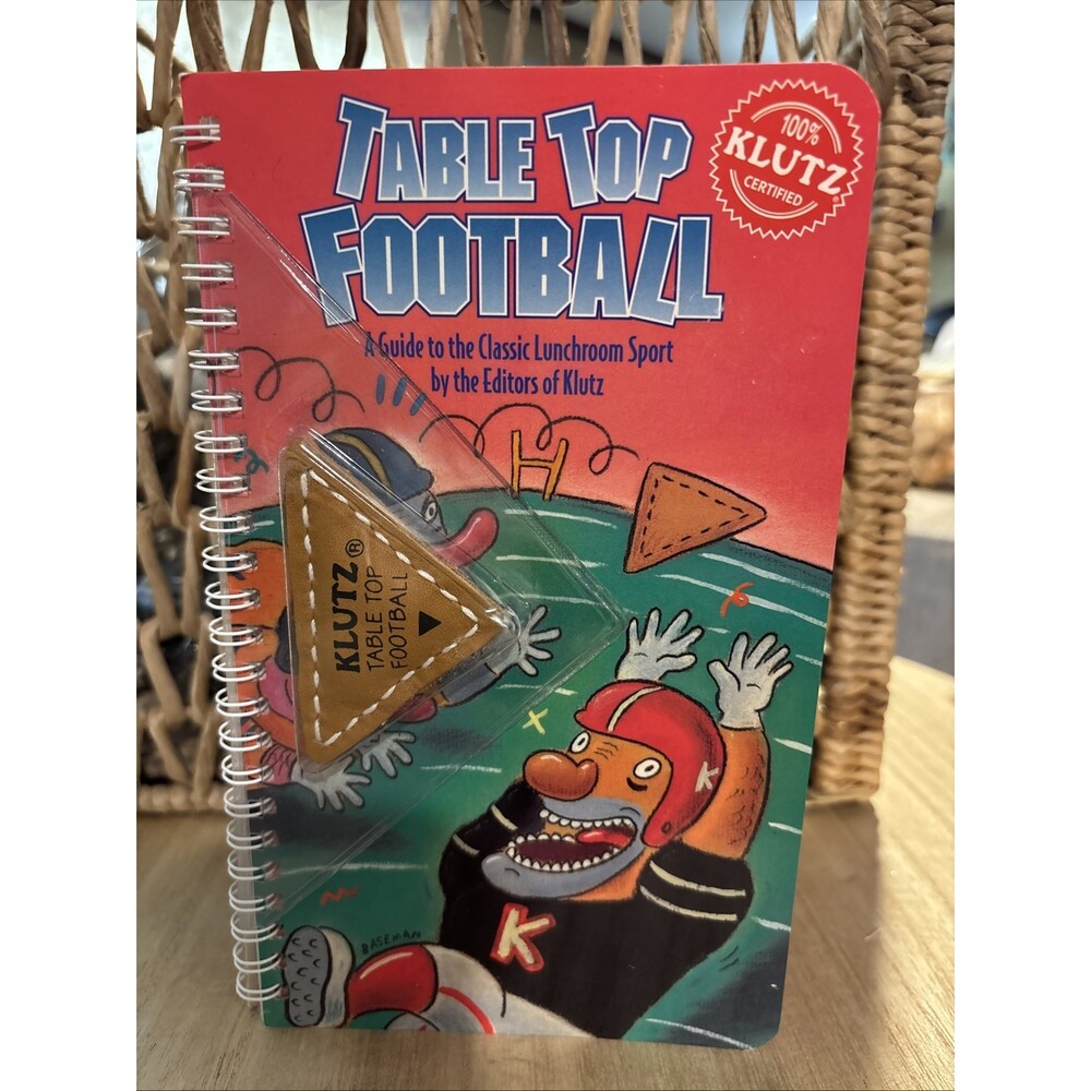 VTG Vintage  Tabletop Football Book w/ Football Klutz Press 1993 New